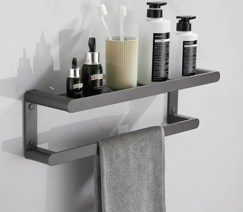 DecorBites™ Bathroom Hardware Set: Towel Rack, Shelf, Paper Holder, Towel Holder, Toilet Brush Holder