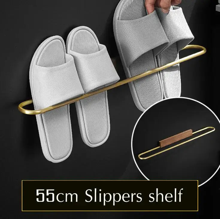 DecorBites™ Bathroom Hardware Set: Towel Rack, Slippers Rack, Toilet Paper Rack - Space Aluminum