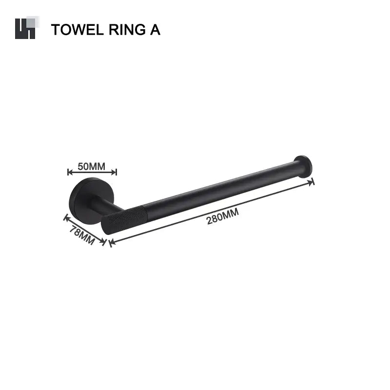 DecorBites™ Bathroom Hardware Set: Towel Rack, Toilet Brush, Paper Holder, Soap Dispenser, Towel Bar, Hook