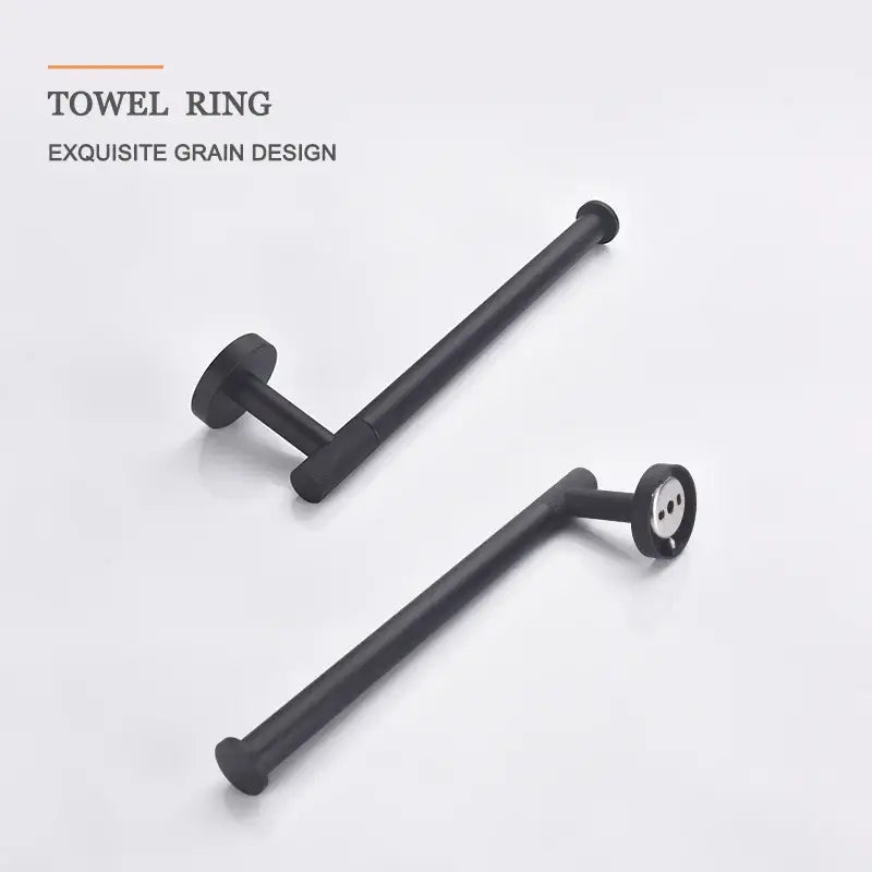 DecorBites™ Bathroom Hardware Set: Towel Rack, Toilet Brush, Paper Holder, Soap Dispenser, Towel Bar, Hook