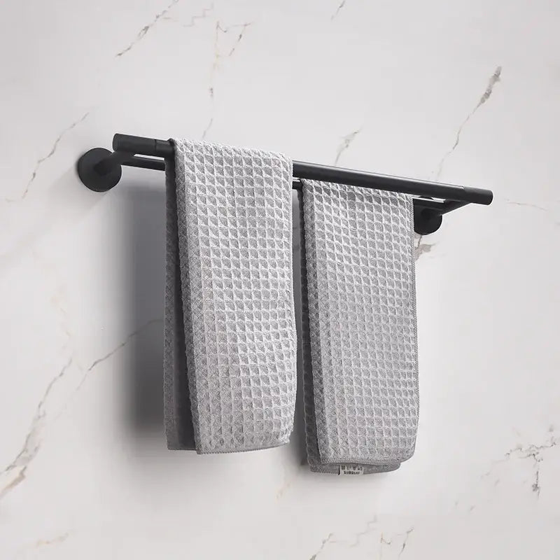 DecorBites™ Bathroom Hardware Set: Towel Rack, Toilet Brush, Paper Holder, Soap Dispenser, Towel Bar, Hook
