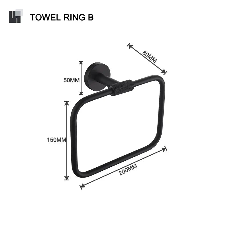 DecorBites™ Bathroom Hardware Set: Towel Rack, Toilet Brush, Paper Holder, Soap Dispenser, Towel Bar, Hook