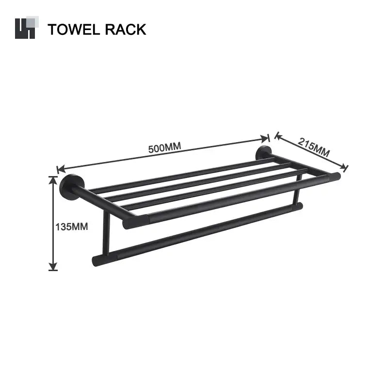 DecorBites™ Bathroom Hardware Set: Towel Rack, Toilet Brush, Paper Holder, Soap Dispenser, Towel Bar, Hook
