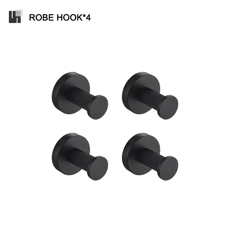 DecorBites™ Bathroom Hardware Set: Towel Rack, Toilet Brush, Paper Holder, Soap Dispenser, Towel Bar, Hook