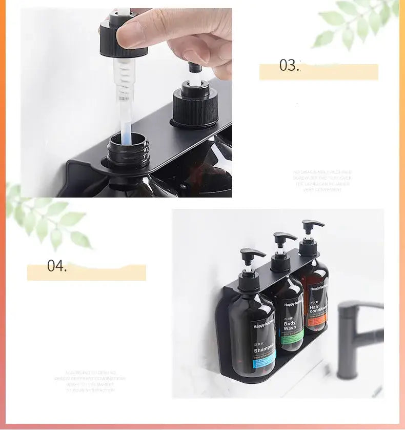DecorBites™ Bathroom Liquid Soap Dispenser | 500ML Capacity | SUS 304 and ABS Materials