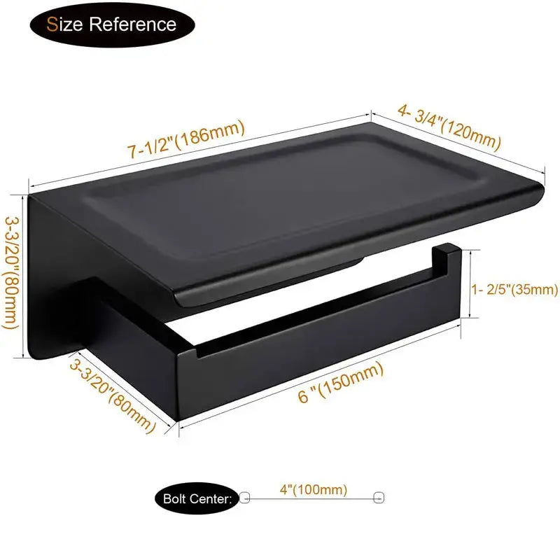DecorBites™ Bathroom Multi-function Holder SUS 304 Handy Shelf for Sanitary & Paper Rolls
