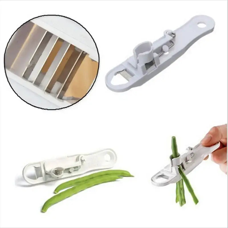 DecorBites™ Bean Slicer Cutter Peeler Remover Kitchen Gadget Vegetable Fruit Stringer