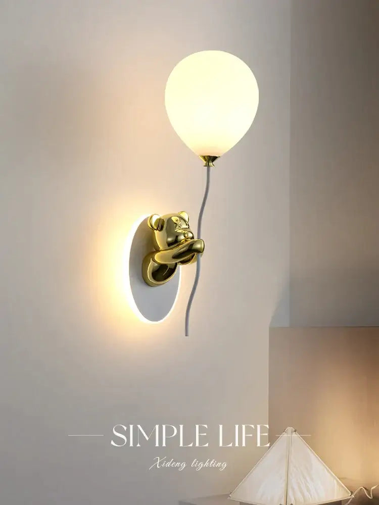 مصباح حائط غرفة الأطفال بتصميم دب فني DecorBites™