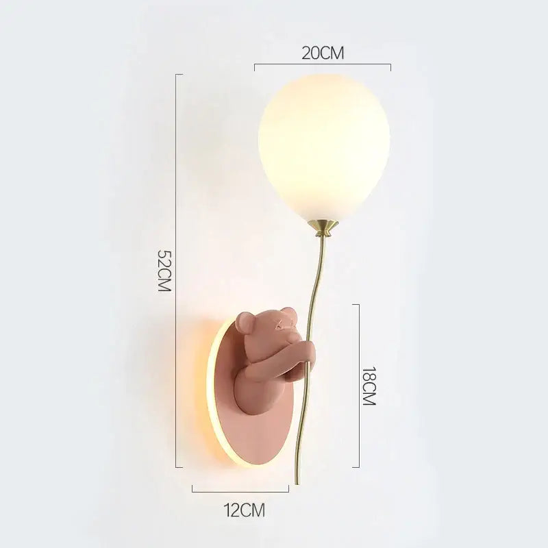 مصباح حائط غرفة الأطفال بتصميم دب فني DecorBites™