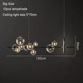 DecorBites™ Black Glass Ball LED Pendant Chandelier for Dining Room, Kitchen, and Restaurant