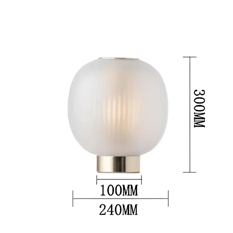 DecorBites™ Black Glass Ball Nordic Design LED Table Light for Bedroom and Living Room