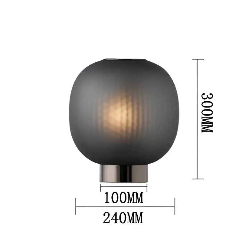 DecorBites™ Black Glass Ball Nordic Design LED Table Light for Bedroom and Living Room