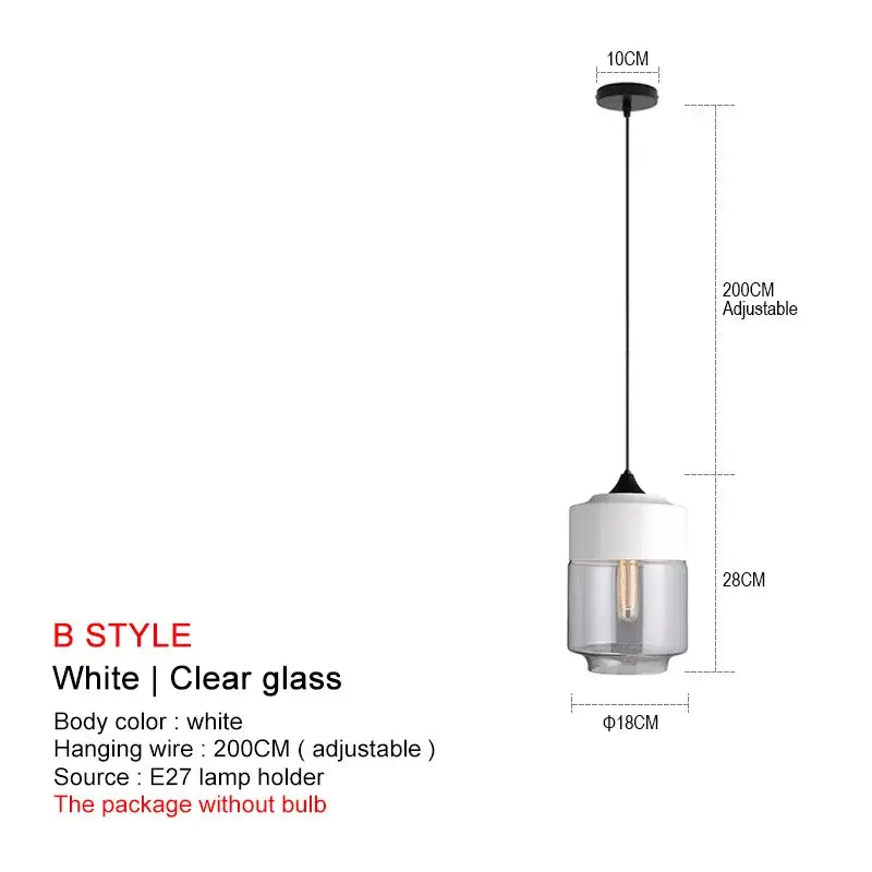 DecorBites™ Black Glass Pendant Lights: Modern Nordic Chandelier for Dining Room, Kitchen, Bedroom, and Restaurant