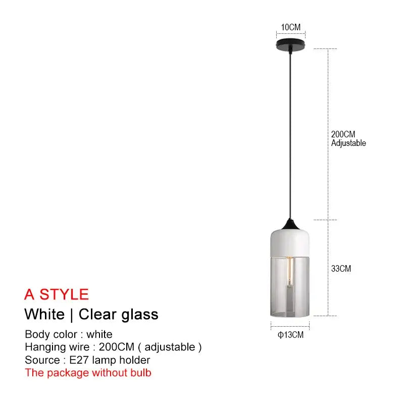 DecorBites™ Black Glass Pendant Lights: Modern Nordic Chandelier for Dining Room, Kitchen, Bedroom, and Restaurant