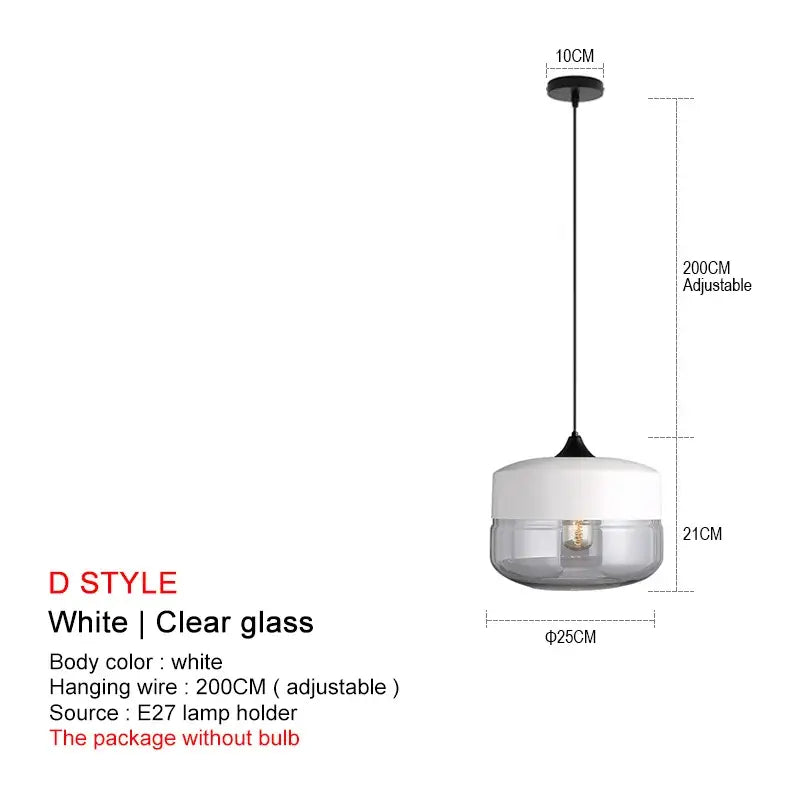 DecorBites™ Black Glass Pendant Lights: Modern Nordic Chandelier for Dining Room, Kitchen, Bedroom, and Restaurant