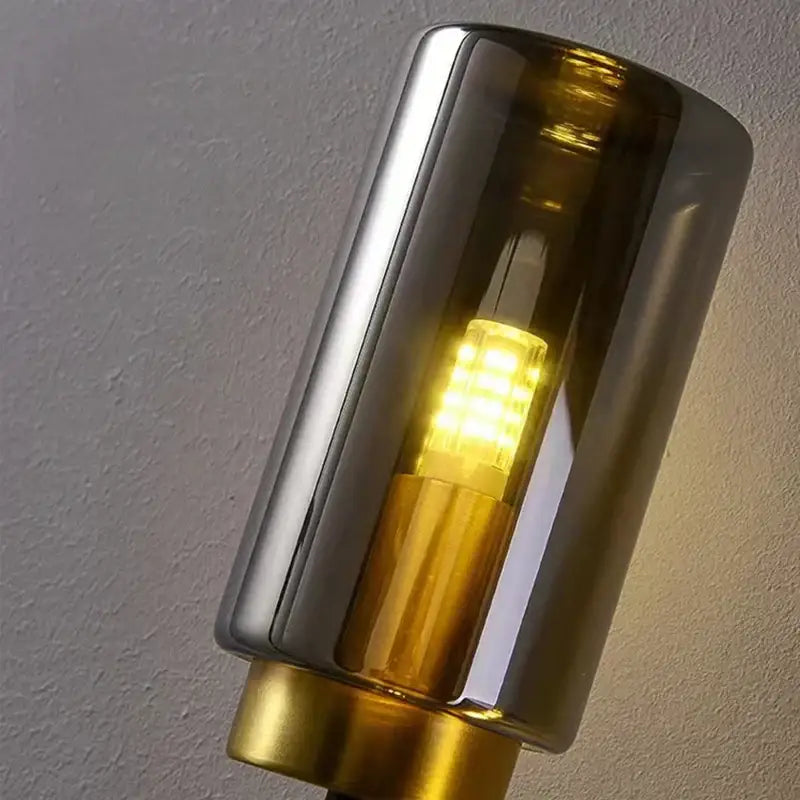 DecorBites™ Black Glass Wall Lamp: Modern Retro Nordic Sconce for Living Room Bedroom Decor