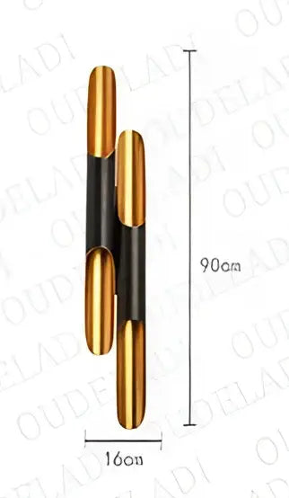 DecorBites™ Black Gold Aluminum Tube Wall Sconce for Bedroom Living Room Decor