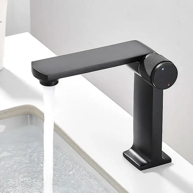 DecorBites™ Black Gold Basin Faucet Deck Mounted Mixer Tap for Modern Bathroom Sink