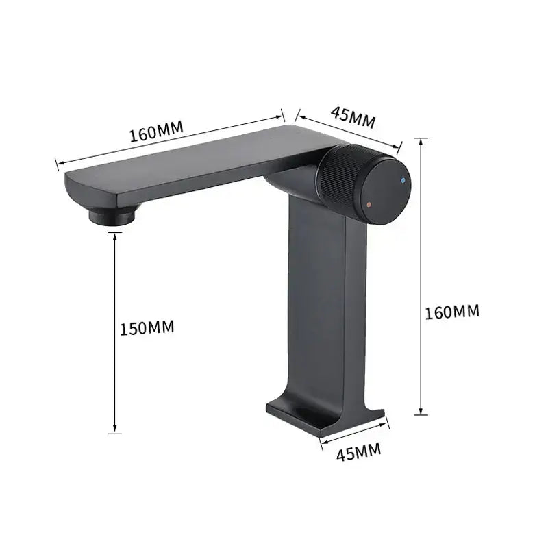 DecorBites™ Black Gold Basin Faucet Deck Mounted Mixer Tap for Modern Bathroom Sink
