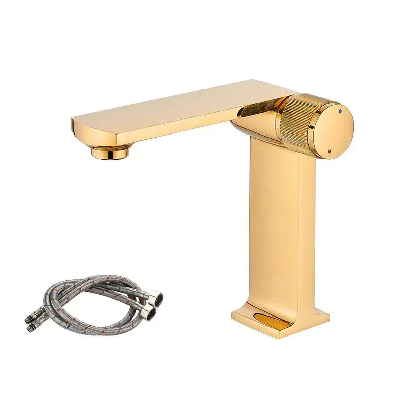 DecorBites™ Black Gold Basin Faucet Deck Mounted Mixer Tap for Modern Bathroom Sink