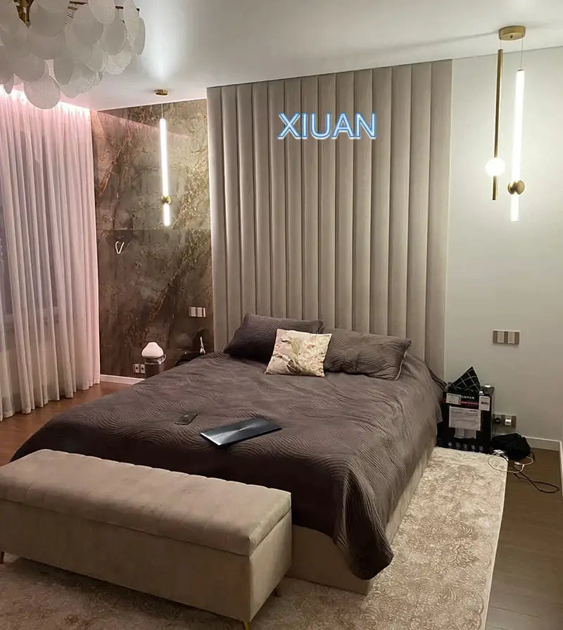 DecorBites™ Black Gold Ceiling Pendant for Bedside Bedroom LED Modern Hanging Light