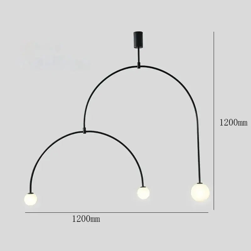 DecorBites™ Black Gold Chandelier Pendant Nordic Modern Lamp