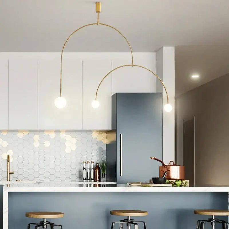 DecorBites™ Black Gold Chandelier Pendant Nordic Modern Lamp