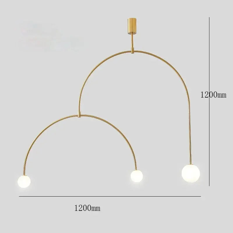 DecorBites™ Black Gold Chandelier Pendant Nordic Modern Lamp