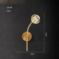 DecorBites™ Black Gold Copper Crystal LED Wall Sconce Light for Bedroom Corridor