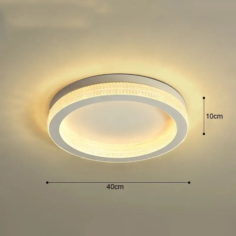 DecorBites™ Black Gold Crystal Chandelier LED Ceiling Light for Living Room Bedroom