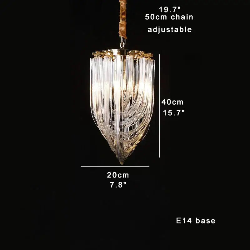 DecorBites™ Black Gold Crystal Glass Ceiling Pendant Lights, Luxury Nordic Dining Table Lighting Lamps