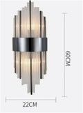 DecorBites™ Black Gold Crystal Wall Lights for Bedroom Living Room Home LED Sconce