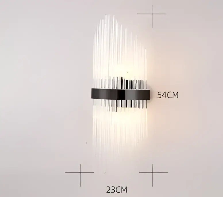 DecorBites™ Black Gold Crystal Wall Lights for Bedroom Living Room Home LED Sconce