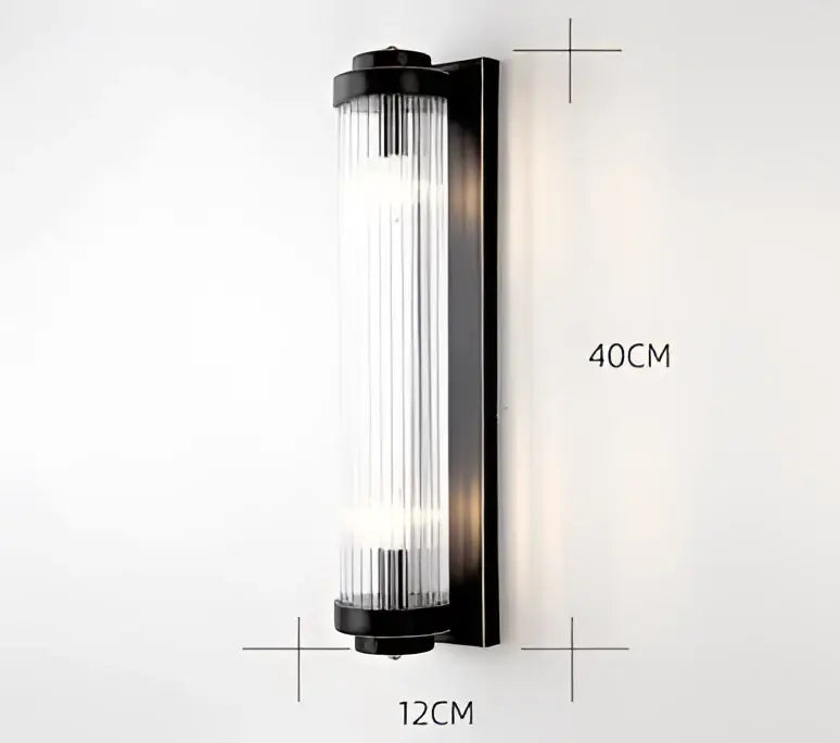 DecorBites™ Black Gold Crystal Wall Lights for Bedroom Living Room Home LED Sconce