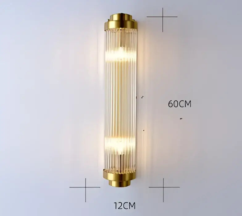DecorBites™ Black Gold Crystal Wall Lights Modern LED Sconce for Bedroom Living Room