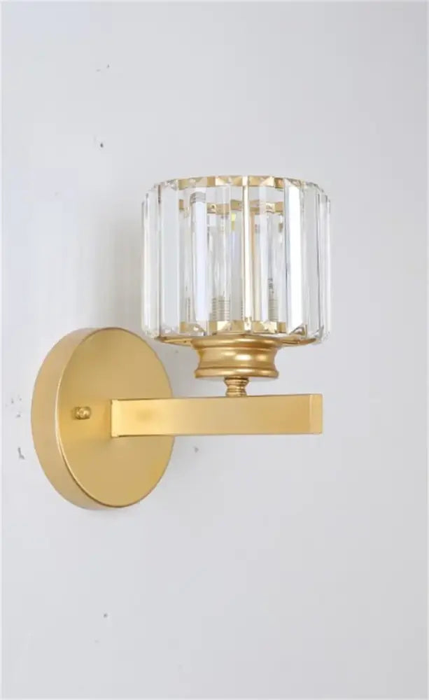 DecorBites™ Black Gold Crystal Wall Sconce LED Light for Bedroom Living Room Home Décor