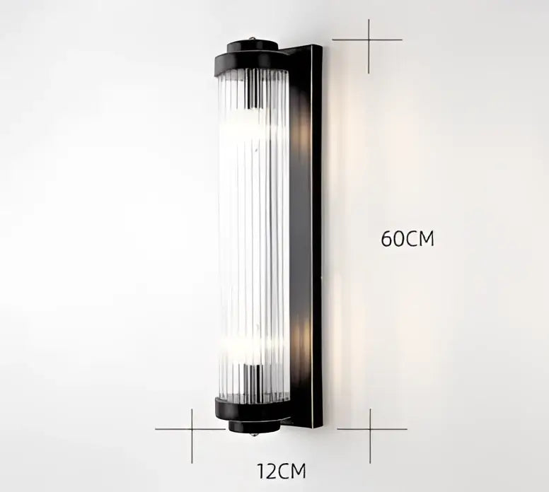 DecorBites™ Black Gold Crystal Wall Sconce LED Light for Bedroom Living Room Home Décor