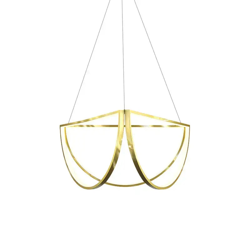 DecorBites™ Black Gold Geometric LED Chandelier - Postmodern Indoor Hanging Lamps for Living Room