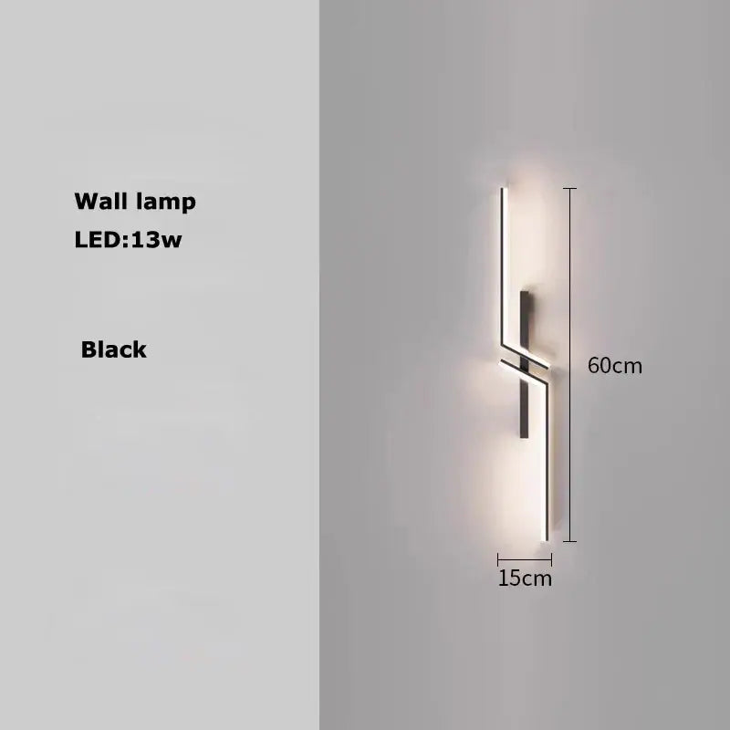 DecorBites™ Black Gold Geometric LED Chandelier - Postmodern Indoor Hanging Lamps for Living Room