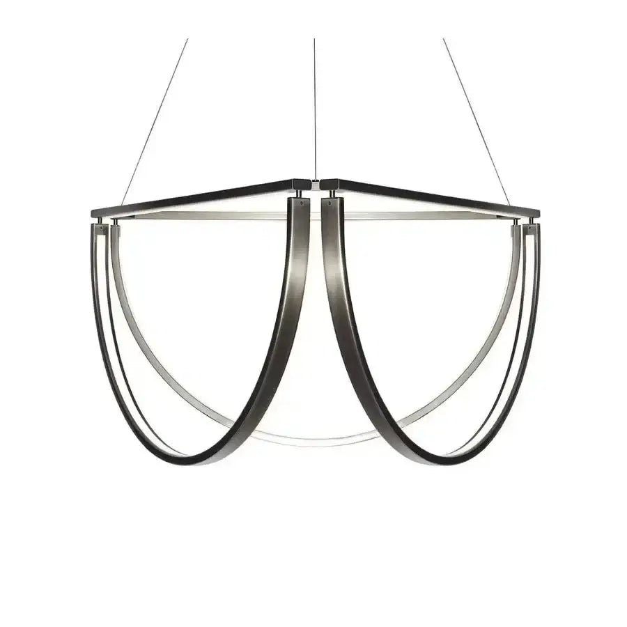 DecorBites™ Black Gold Geometric LED Chandelier - Postmodern Indoor Hanging Lamps for Living Room