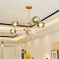 DecorBites™ Black Gold Glass Pendant Light Industrial Loft Stair Dining Room Nordic Lamp