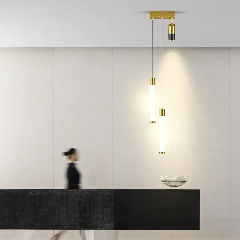 DecorBites™ Black Gold Hanging Pendant Lamp: Modern Luxury Bedroom & Living Room Lighting