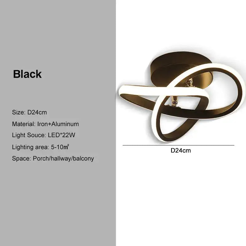 DecorBites™ Black Gold LED Ceiling Lights with Remote Control - Indoor Chandelier Lighting