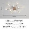 DecorBites™ Black Gold LED Chandelier: Modern Ceiling Pendant Lights for Home Living Room, Bedroom, Kitchen