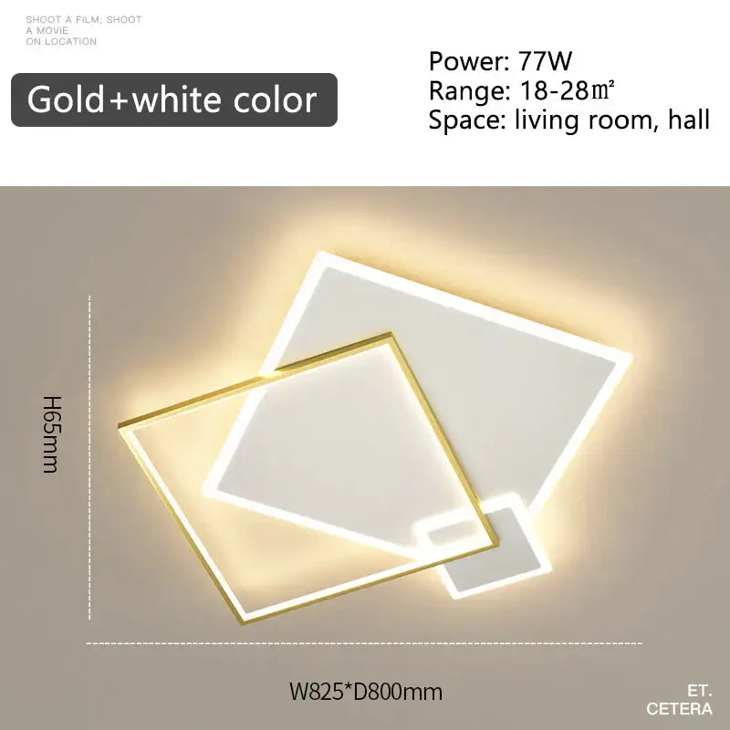 DecorBites™ Black Gold LED Chandelier: Modern Smart Lighting for Living Dining Bedroom & Children's