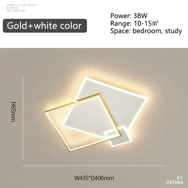 DecorBites™ Black Gold LED Chandelier: Modern Smart Lighting for Living Dining Bedroom & Children's