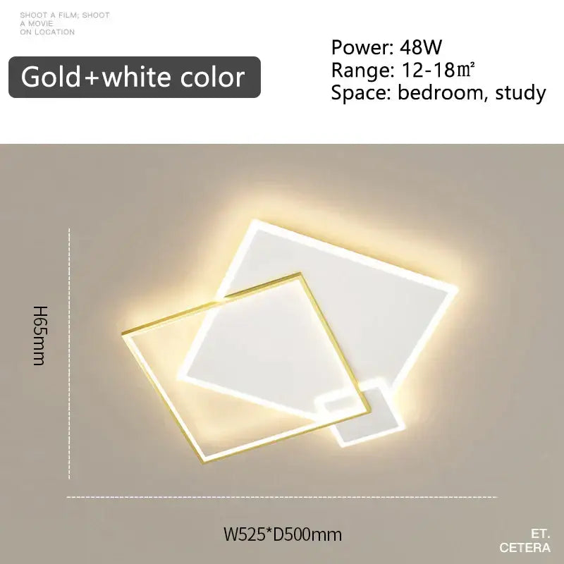 DecorBites™ Black Gold LED Chandelier: Modern Smart Lighting for Living Dining Bedroom & Children's