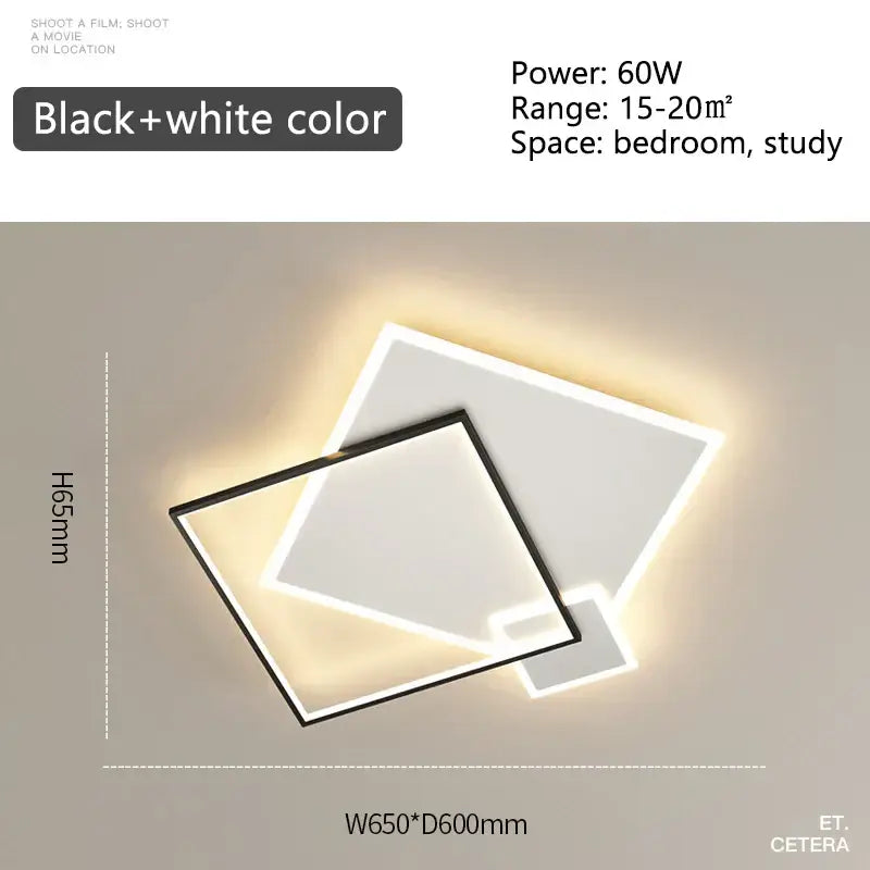 DecorBites™ Black Gold LED Chandelier: Modern Smart Lighting for Living Dining Bedroom & Children's