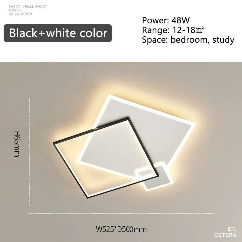 DecorBites™ Black Gold LED Chandelier: Modern Smart Lighting for Living Dining Bedroom & Children's