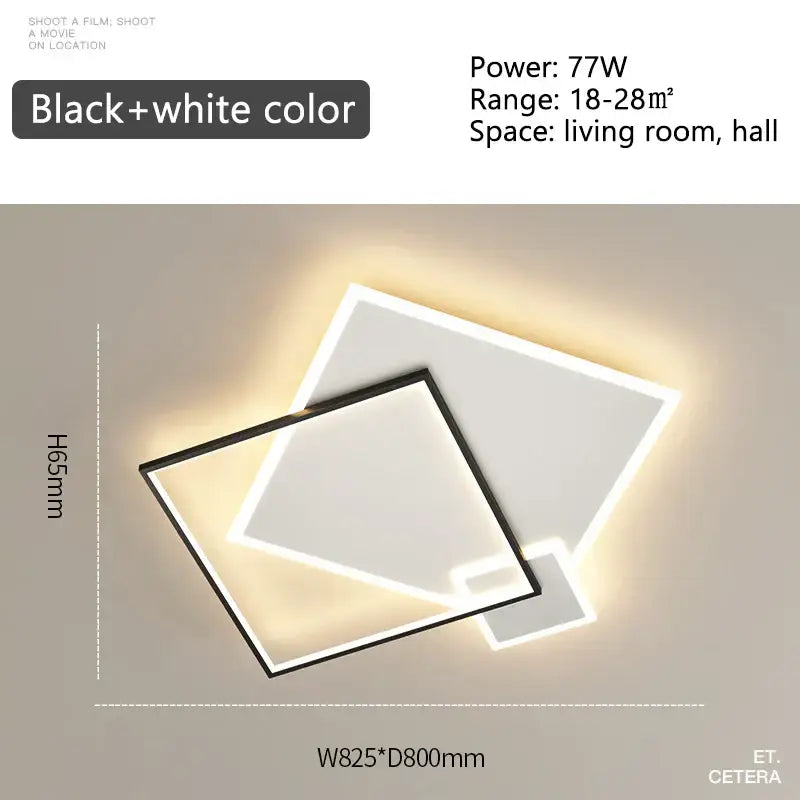 DecorBites™ Black Gold LED Chandelier: Modern Smart Lighting for Living Dining Bedroom & Children's